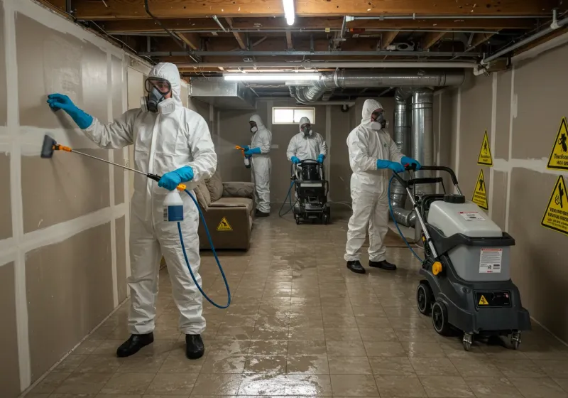 Basement Moisture Removal and Structural Drying process in Hawaii County, HI
